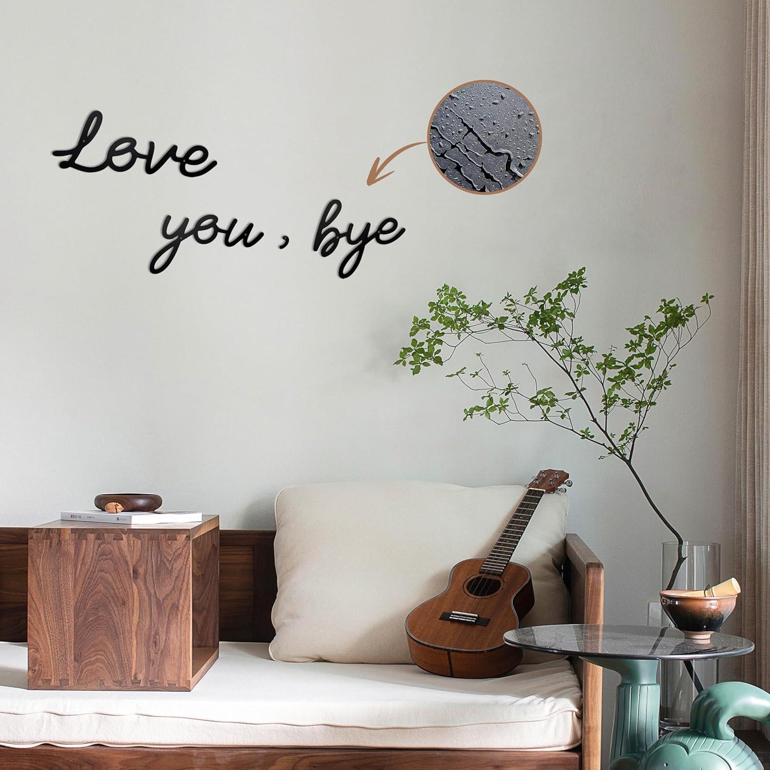 Love You Bye Sign Home Sign Wall Decor Unique Above Door Decoration Love Wall Art for Bedroom & Hallway Perfect New Home Decor Gift