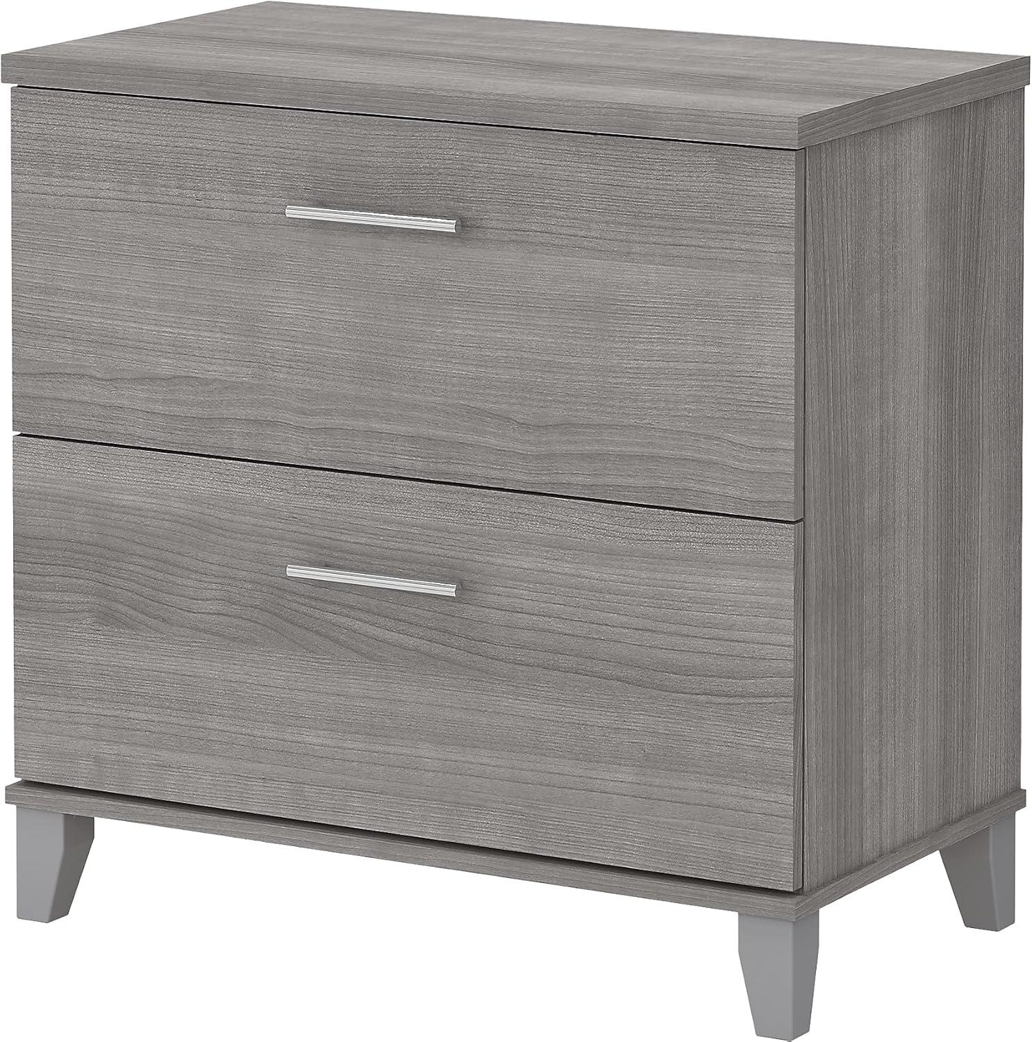 Bush Furniture Somerset Lateral File Cabinet, 2 Drawer, Platinum Gray