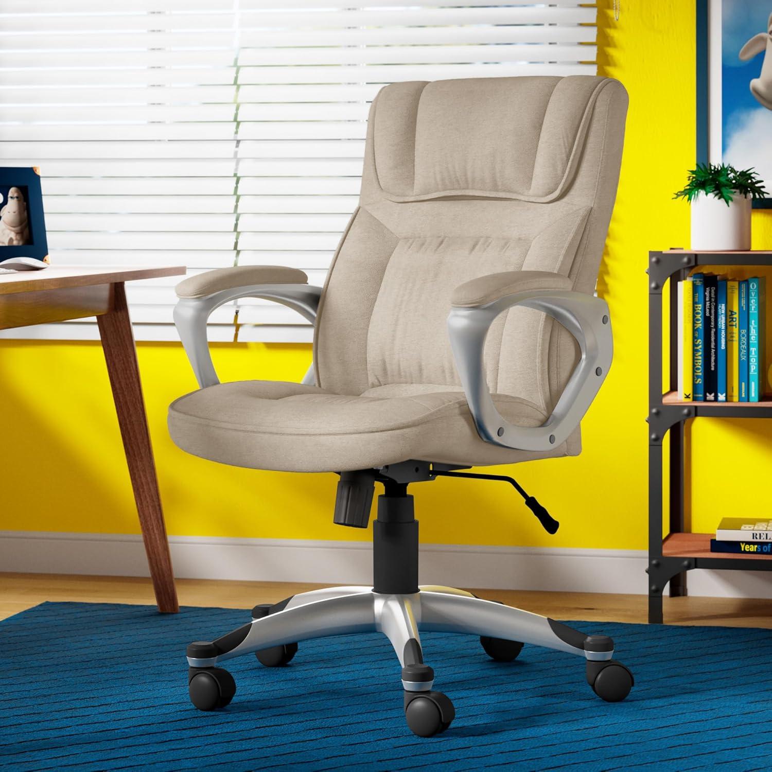 Serta Hannah Executive Ergonomic Office Chair with Lumbar Support and Pillowed Headrest