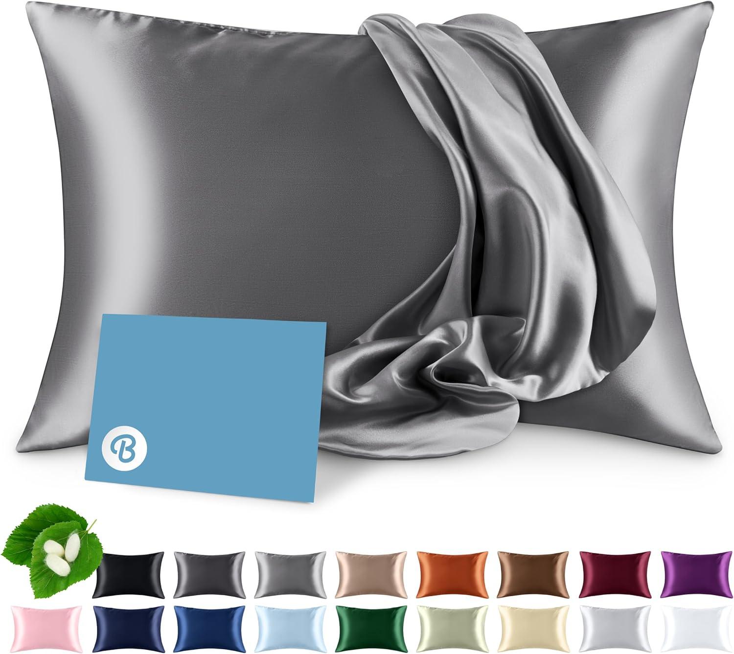 Bare Home 100% Mulberry Silk Pillowcase Envelope Closure