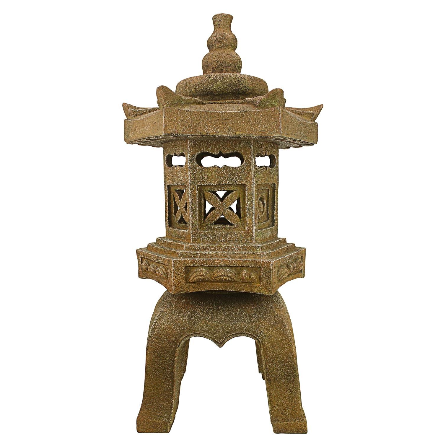 Design Toscano Sacred Pagoda Lantern Illuminated Statue