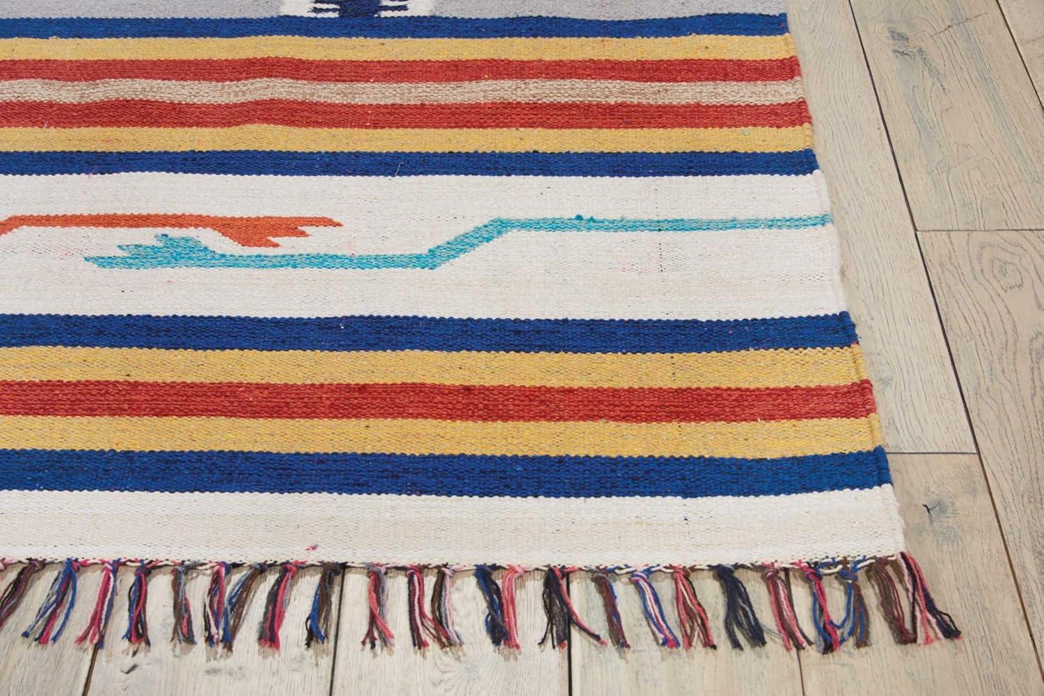 Nourison Baja Tribal Ivory 5' x 7' Area Rug, (5x7)