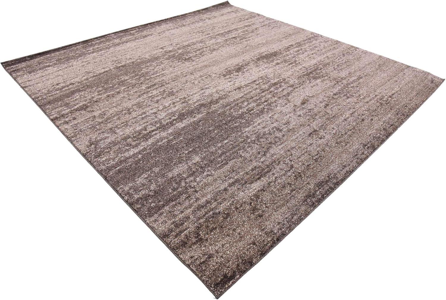 Unique Loom Del Mar Collection Area Rug - Lucille (7' 10" Square, Gray/ Ivory)