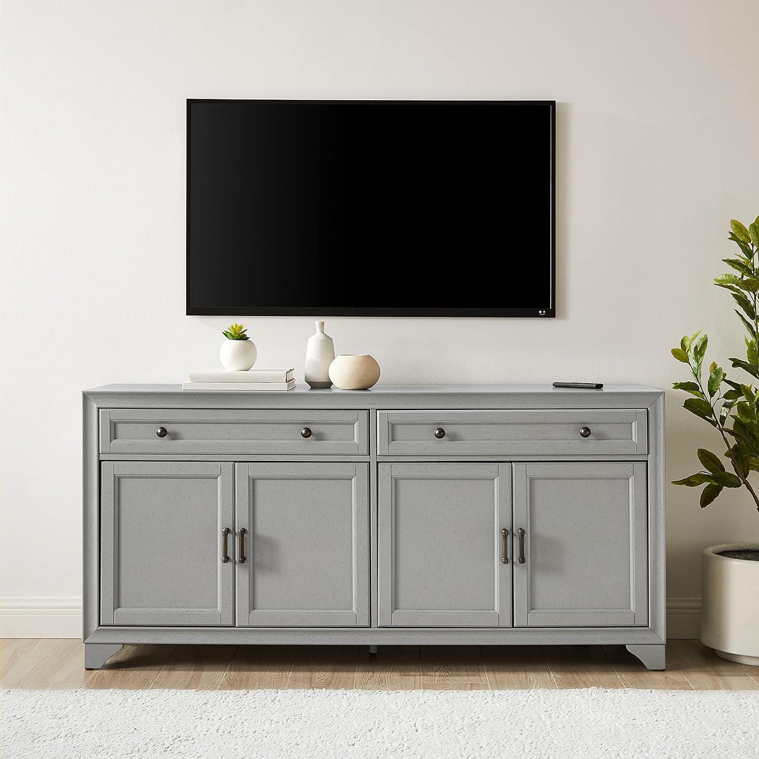 Tara Distressed Gray 61'' MDF Wood Sideboard