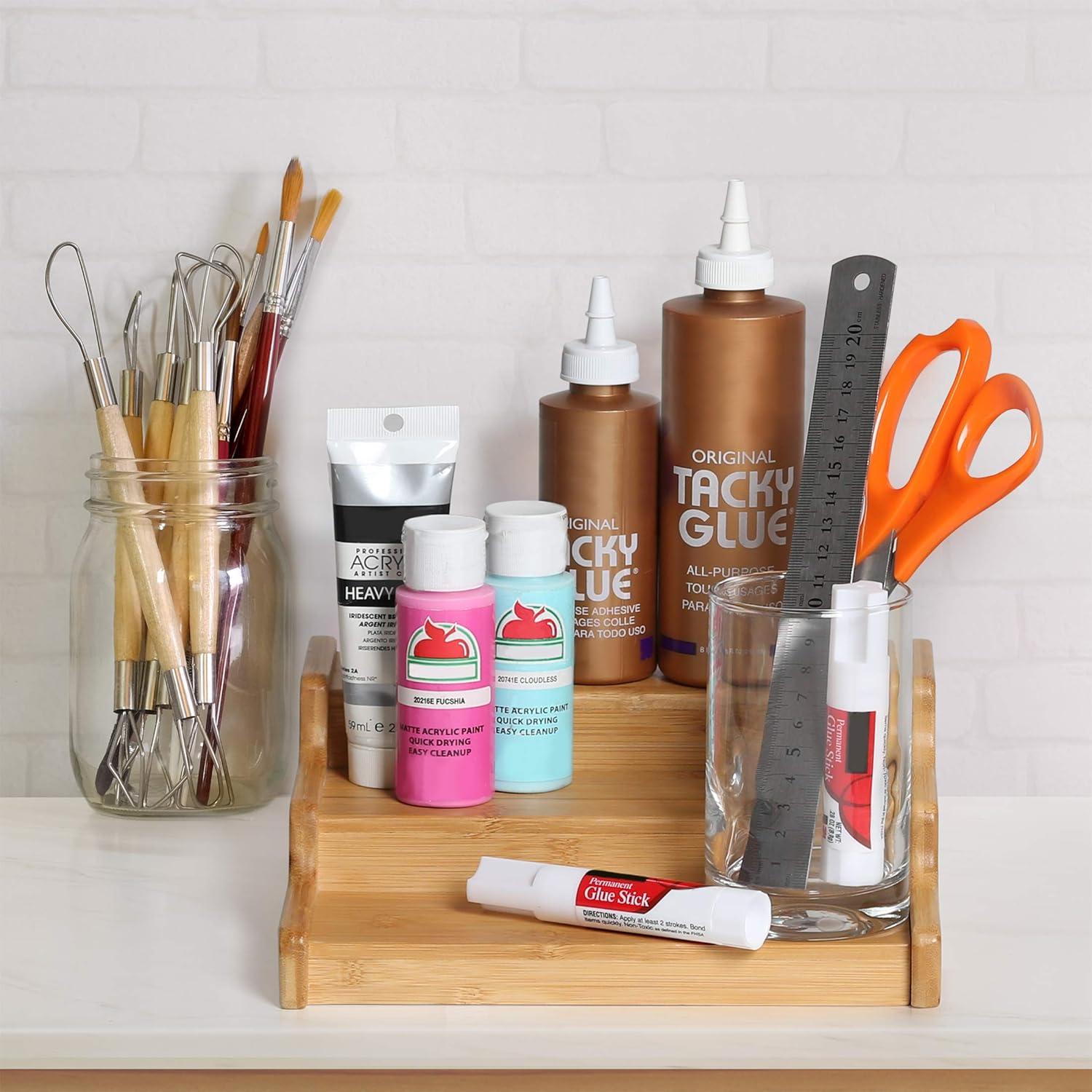 Seville Classics 3-Tier Expandable Bamboo Spice Rack