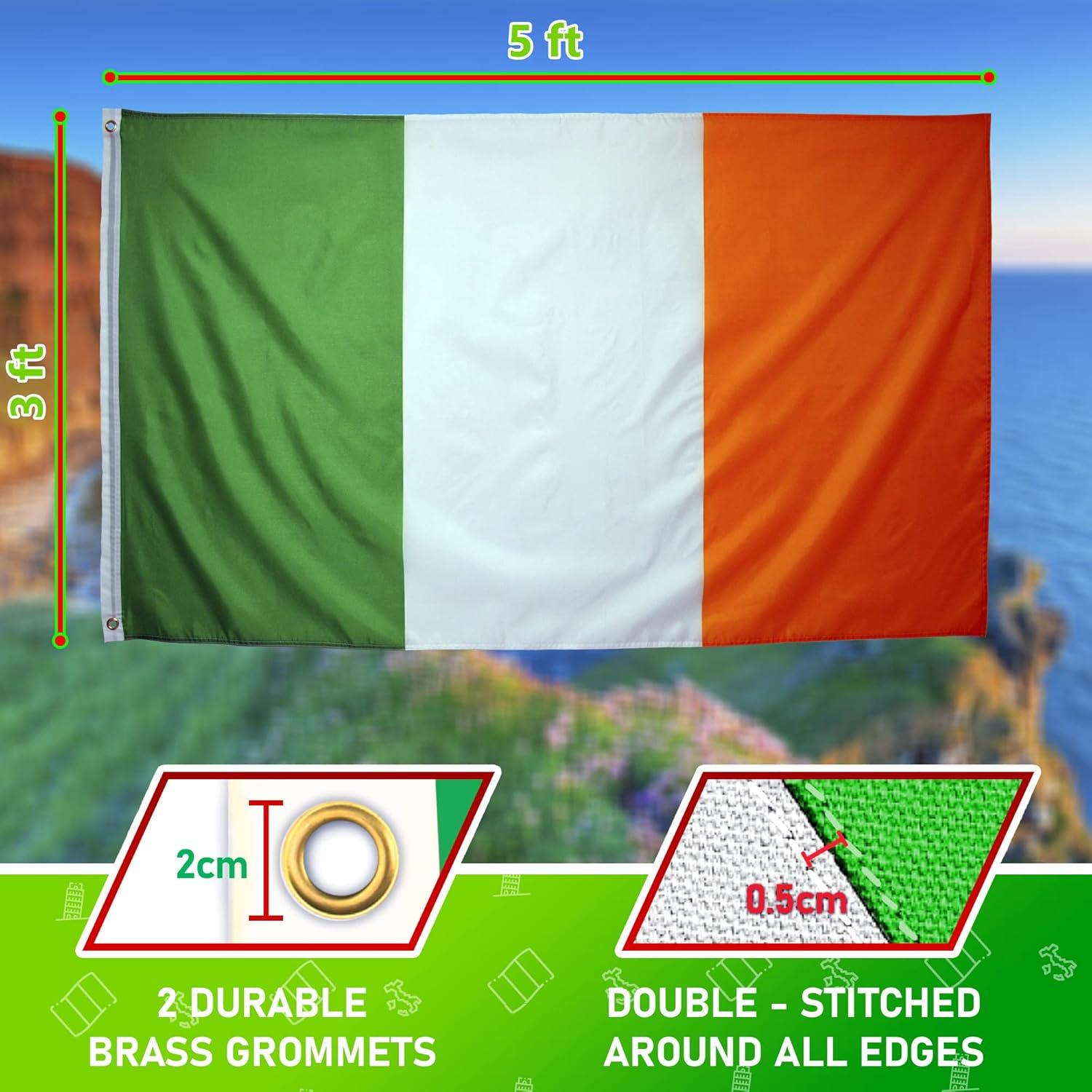 3X5 Ireland Flag 3'x5' Irish FLAG BANNER FAST USA SHIPPER 100D FABRIC