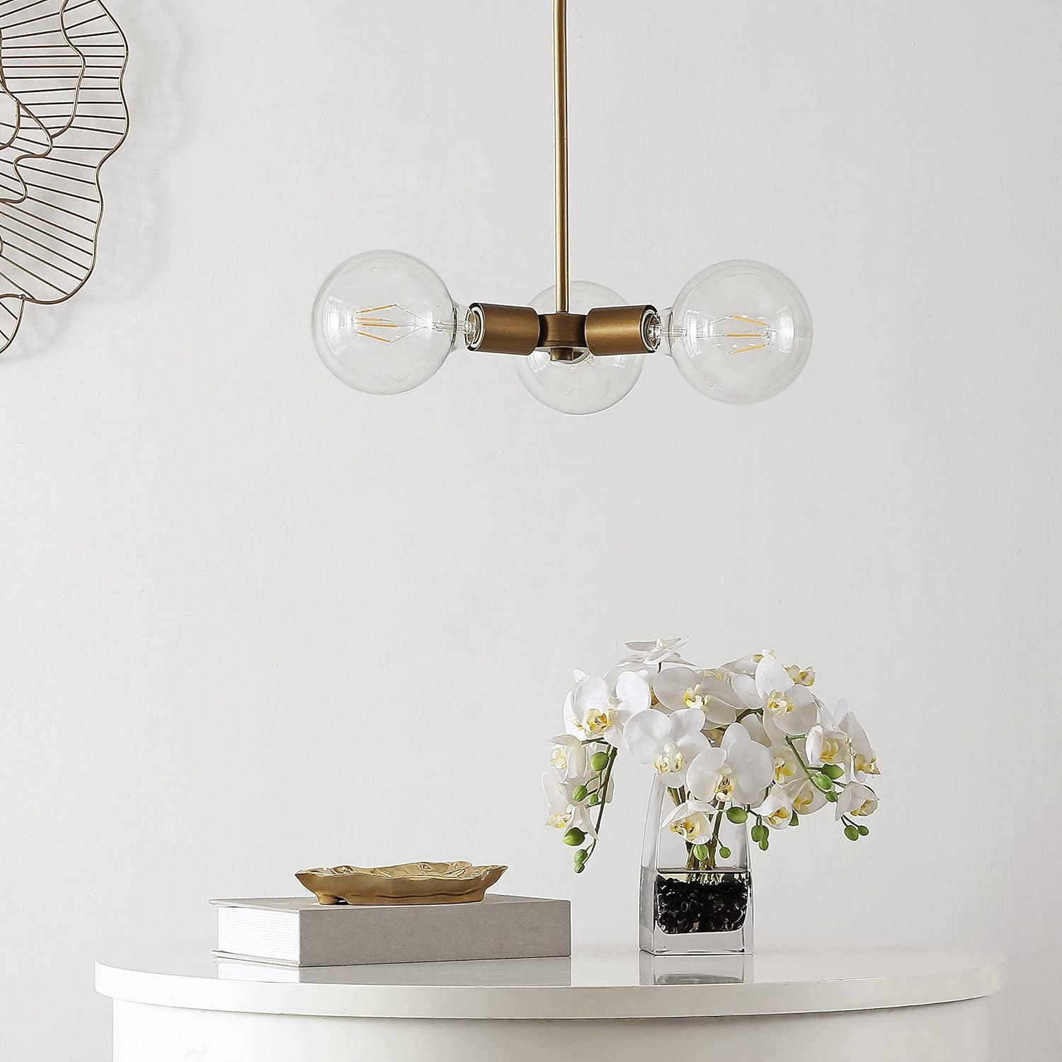 Harkin 3 Light 18 Inch Dia Adjustable Pendant - Gold - Safavieh.