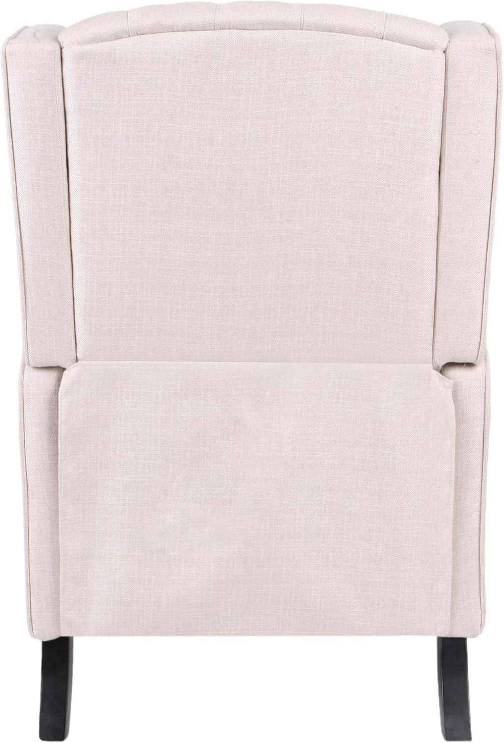 Keating Traditional Wingback Recliner: Pushback, Tufted, Plywood Frame - Christopher Knight Home