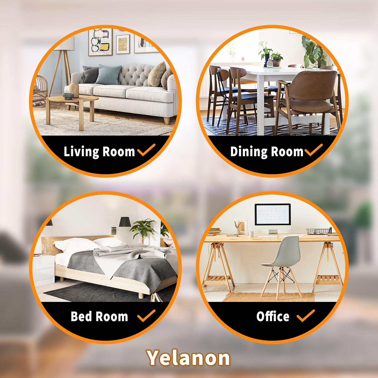 Yelanon Furniture Sliders, 12 pcs-4 3/4” Felt Furniture Sliders for Carpet, Furniture Pads Hardwoods Floors, Heavy Furniture Movers Sliders, Reusable Furniture Moving Pads,Carpet Protectors