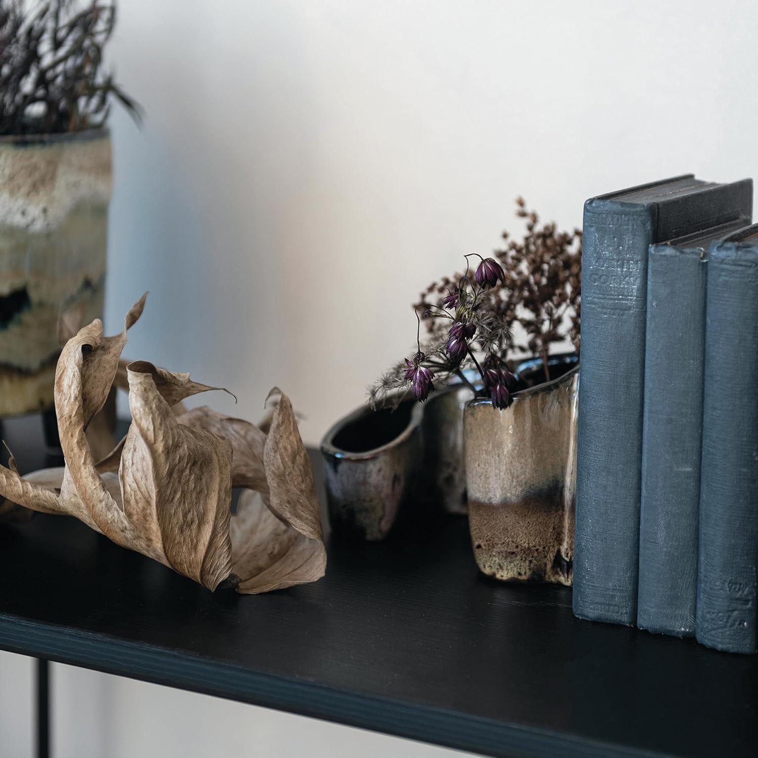 Bloomingville Artisanal Dual-Section Stoneware Planter, Multicolor