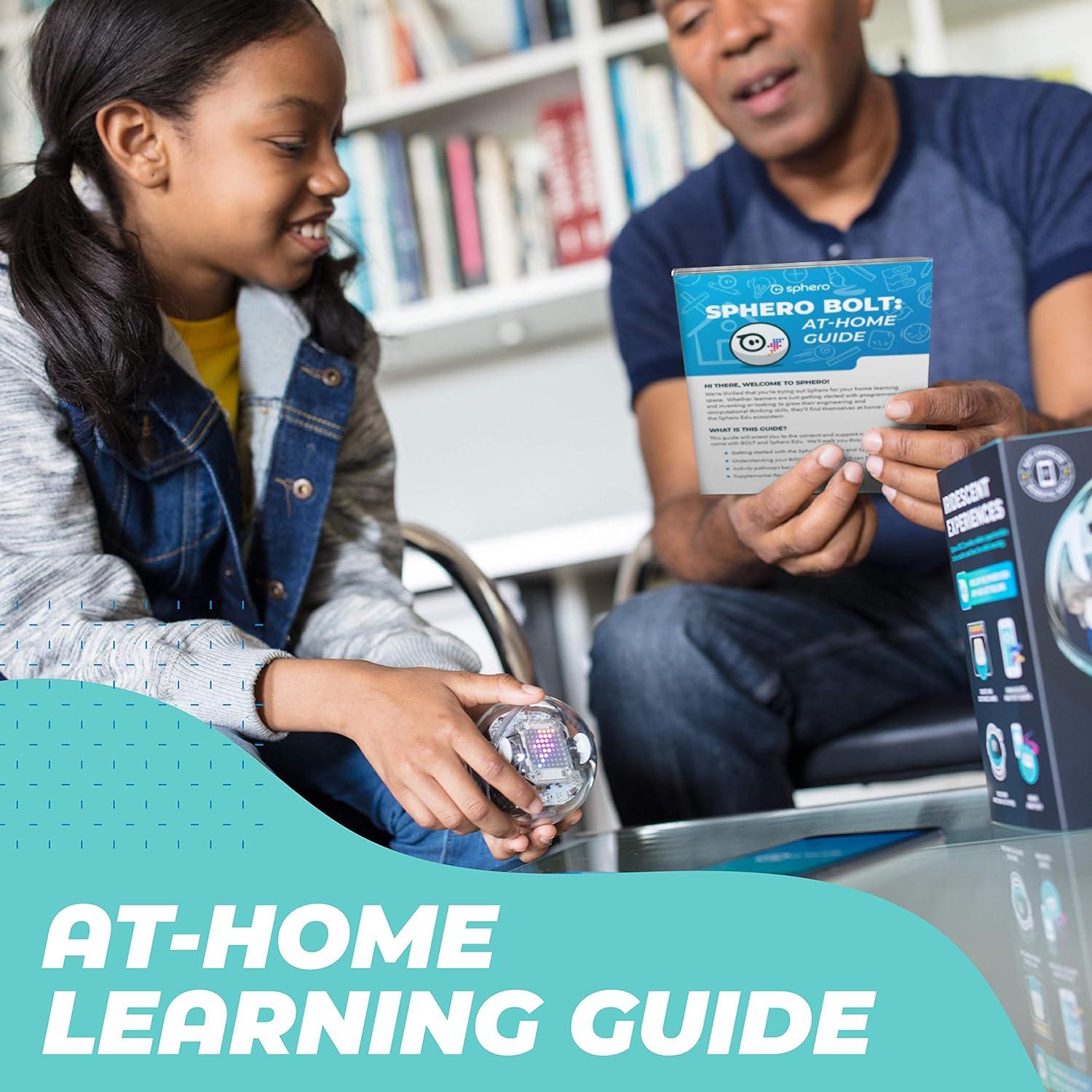 Sphero BOLT: App-Enabled Robot Ball with Programmable Sensors + LED Matrix, Infrared & Compass - STEM Educational Toy for Kids - Learn JavaScript, Scratch & Swift