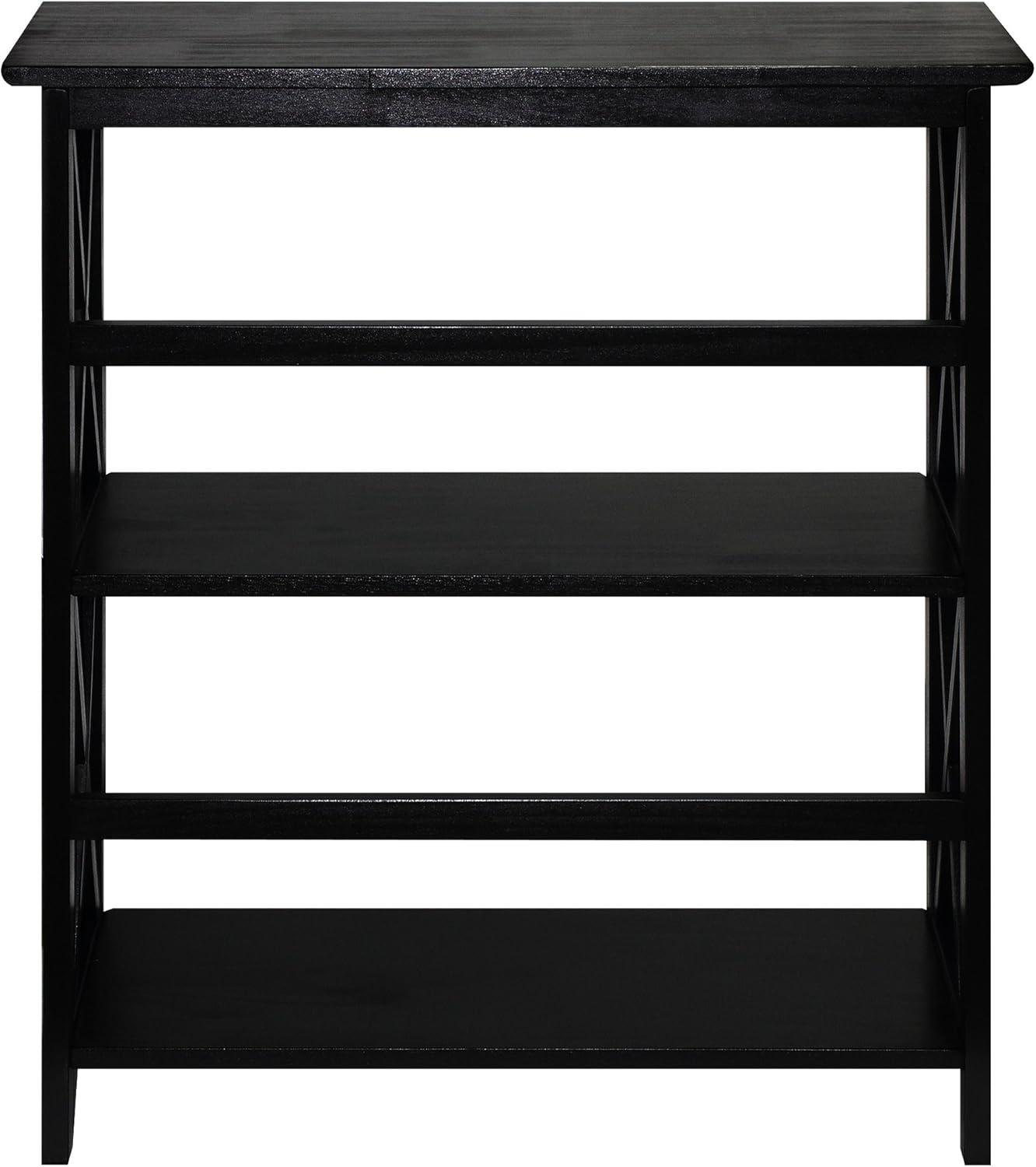 Montego 3-Shelf Bookcase-Black