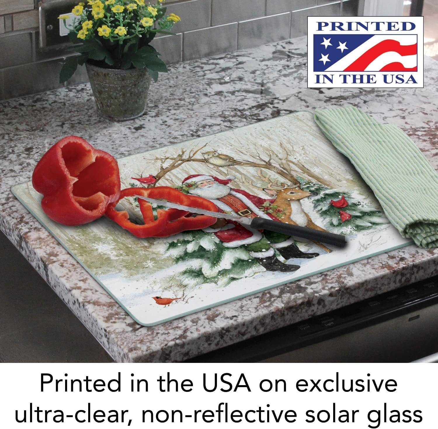 CounterArt Winter Forest Tempered Glass Cutting Board