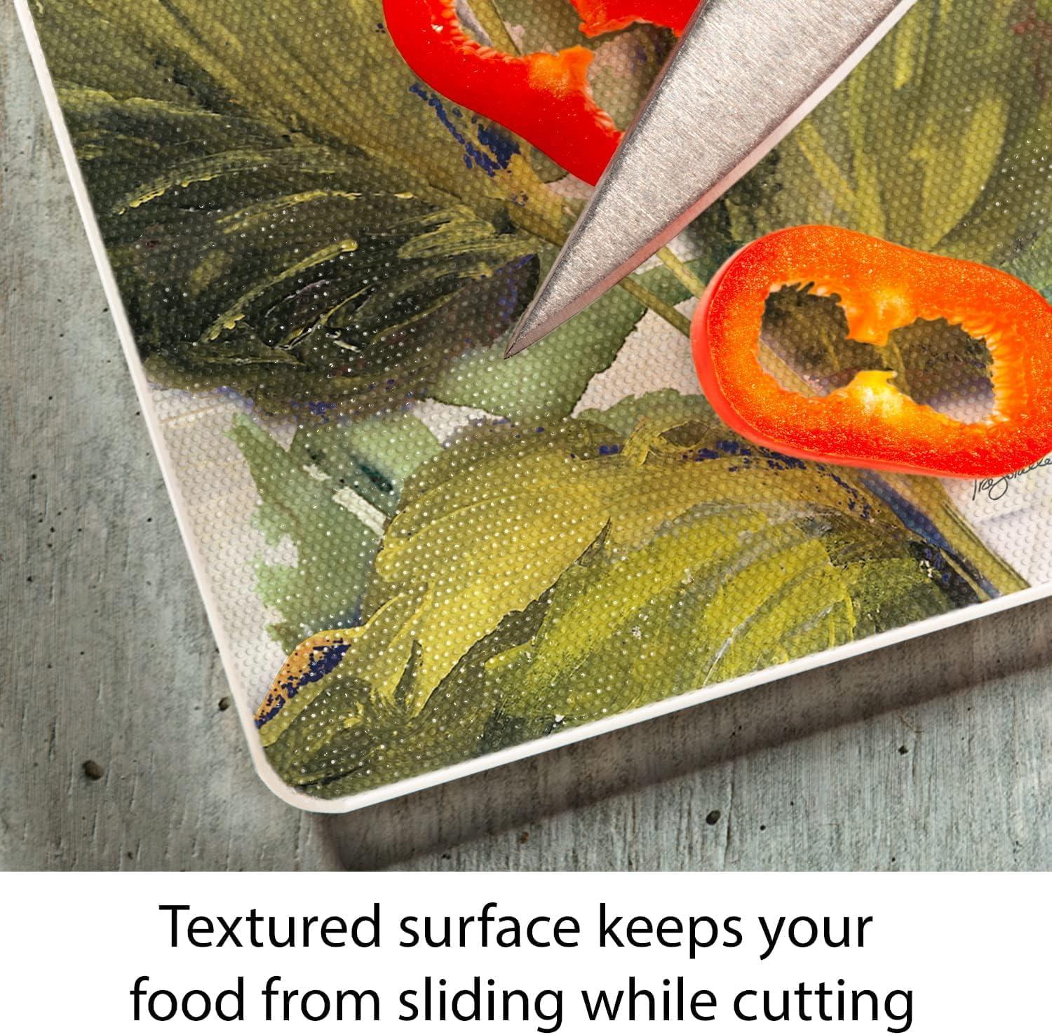 CounterArt Glass Sunflowers Cutting Board