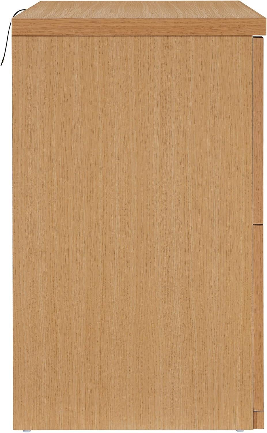 Denmark 2-Drawer Engineered Wood Lateral File with Lockdowel  in Natural Finish