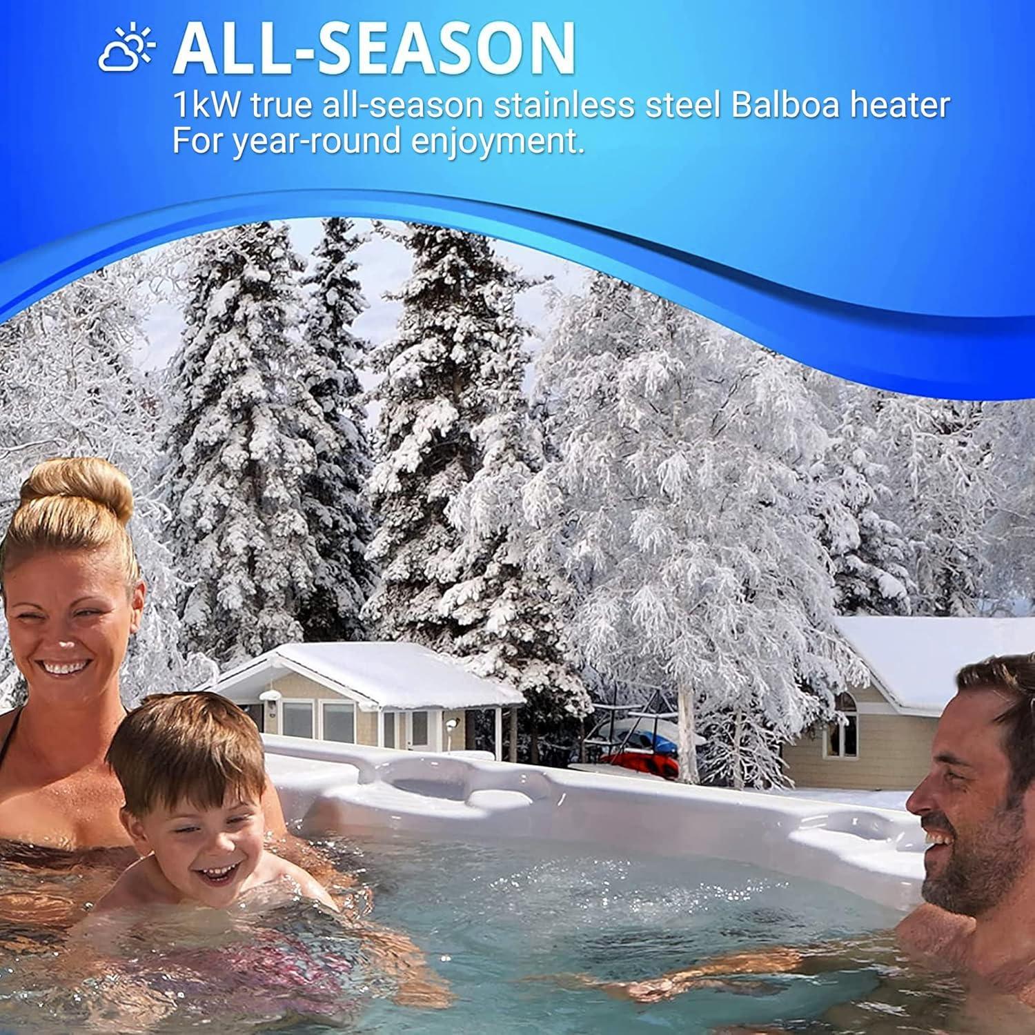 Aqualife® by Strong Spas® Aqualife Edgewater 5-6 Person 28-Jet Acrylic Lounger Hot Tub With Ozonator