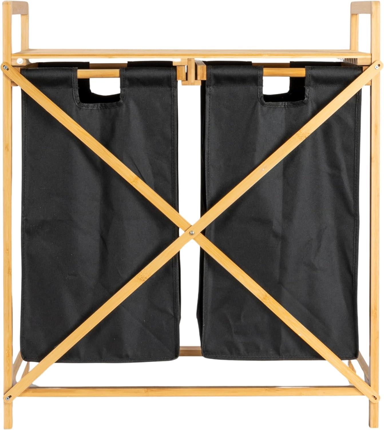 Household Essentials Bamboo Laundry Hamper with Handles