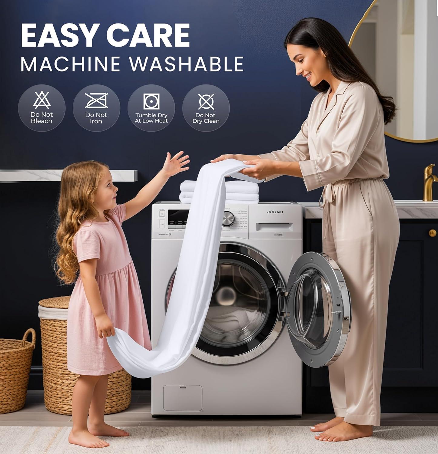 PEKUR Waterproof Mattress Protector – Fitted Sheet Style, Deep Pocket Cover Fits Up to 15 Inches, Washable & Breathable Mattress Topper