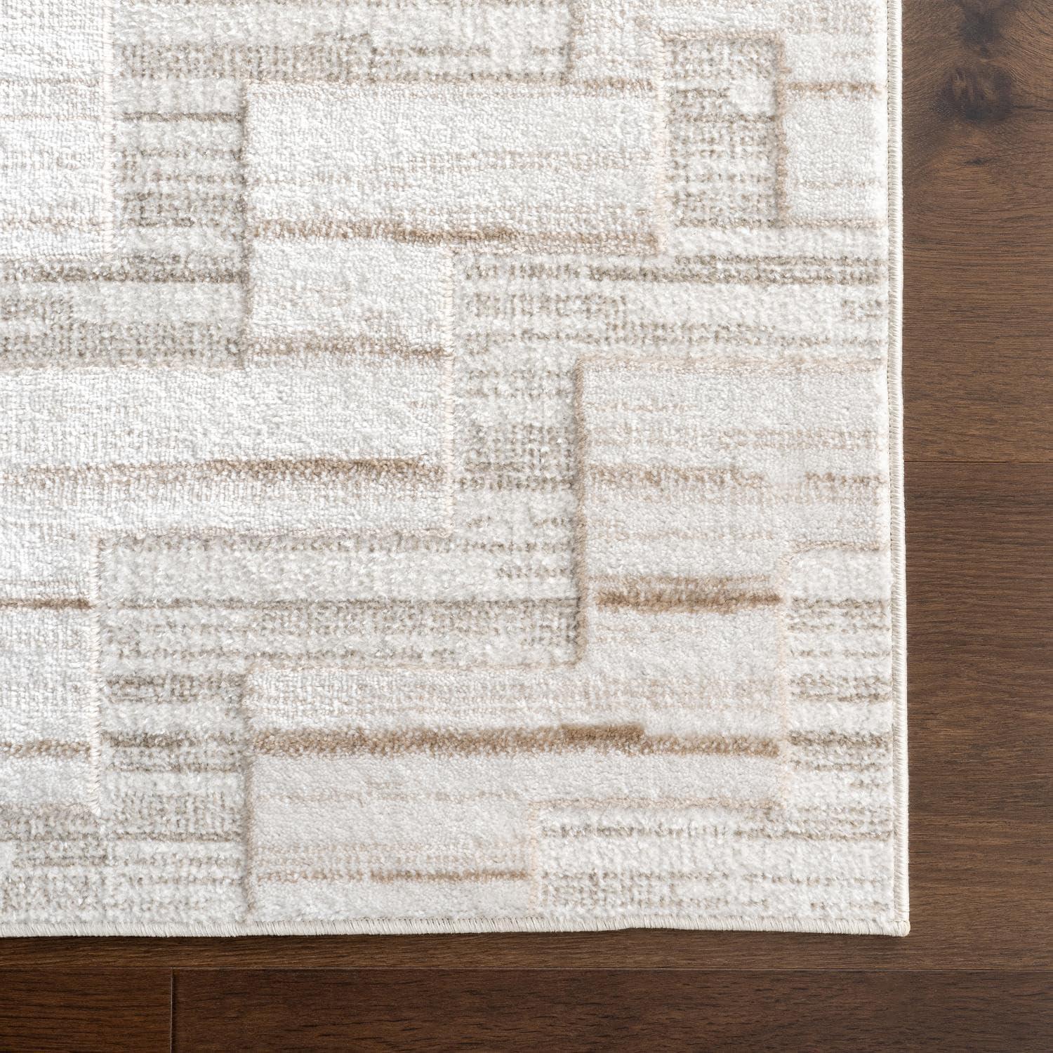 Nuloom Cailin Modern Geometric Machine Washable Indoor Area Rug, 3' x 5', Beige