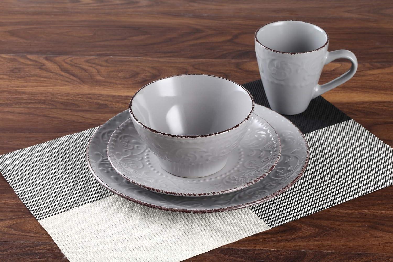 Lorren Home Trends Lorren 16 Piece Stoneware Dinnerware Set - Service for 4