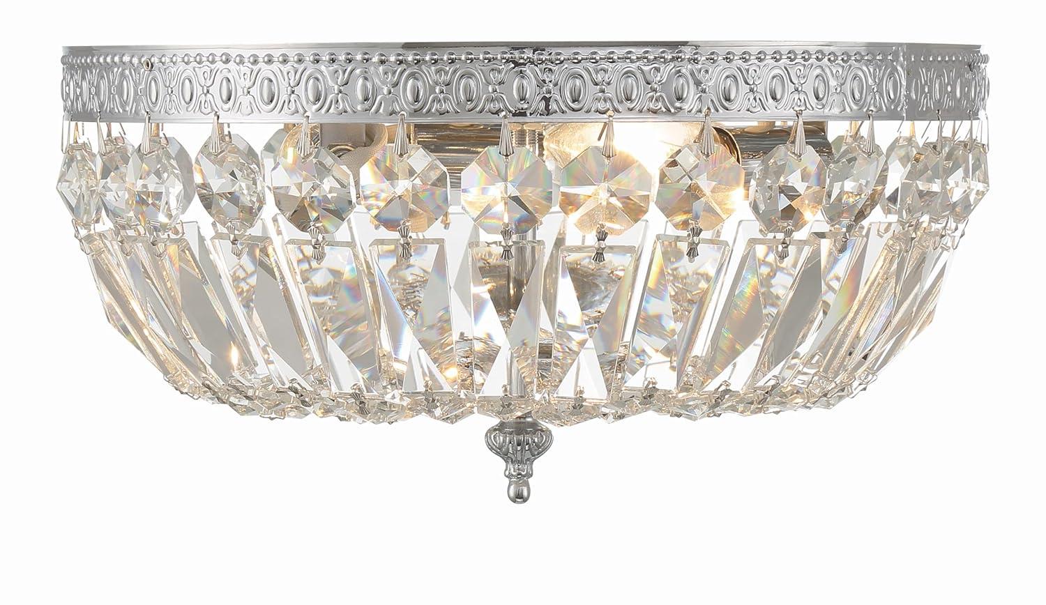Crystorama Lighting - Three Light Flush Mount in Traditional and Contemporary
