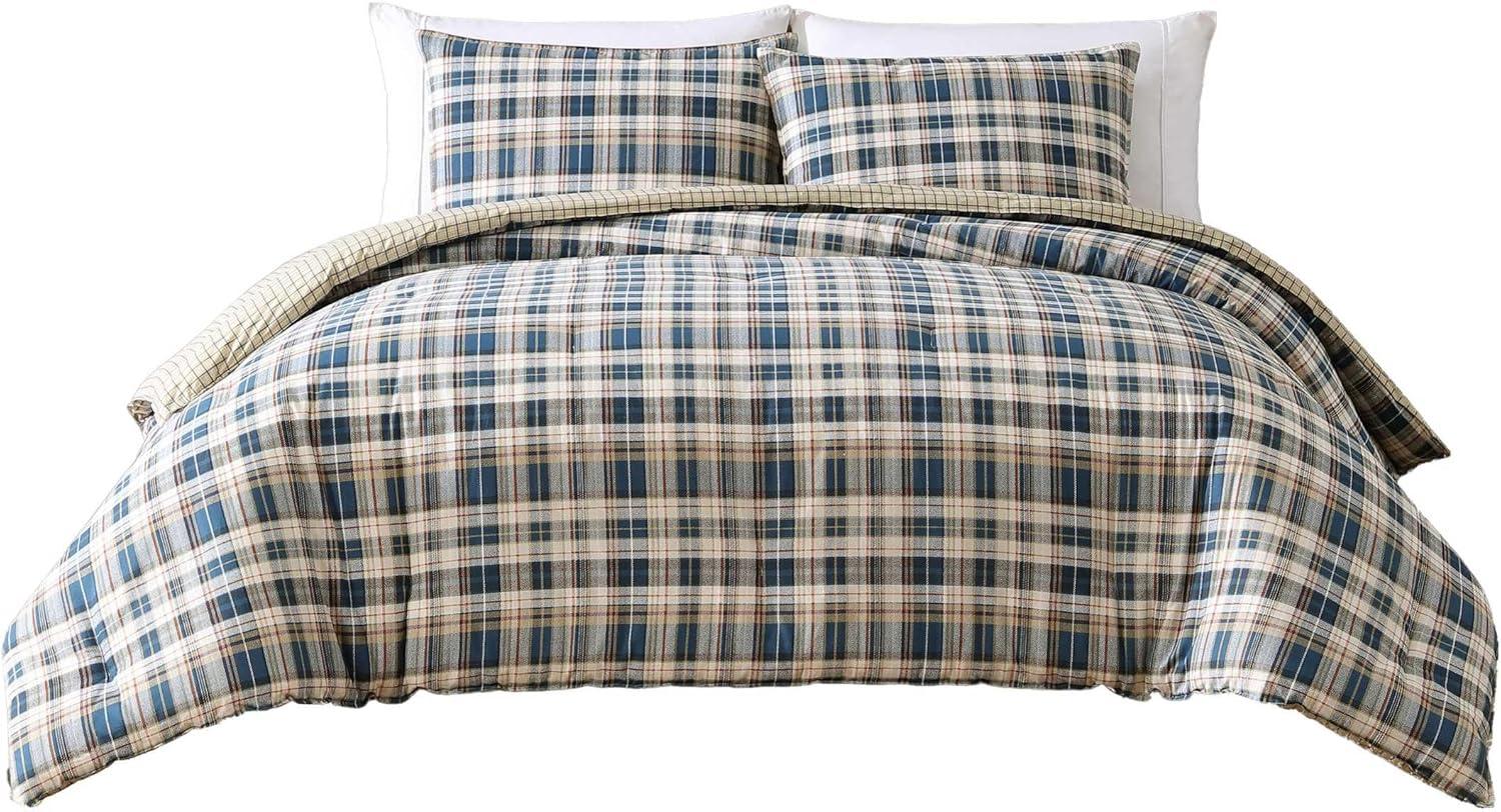 Eddie Bauer Port Gamble Indigo Cotton Duvet Cover Set