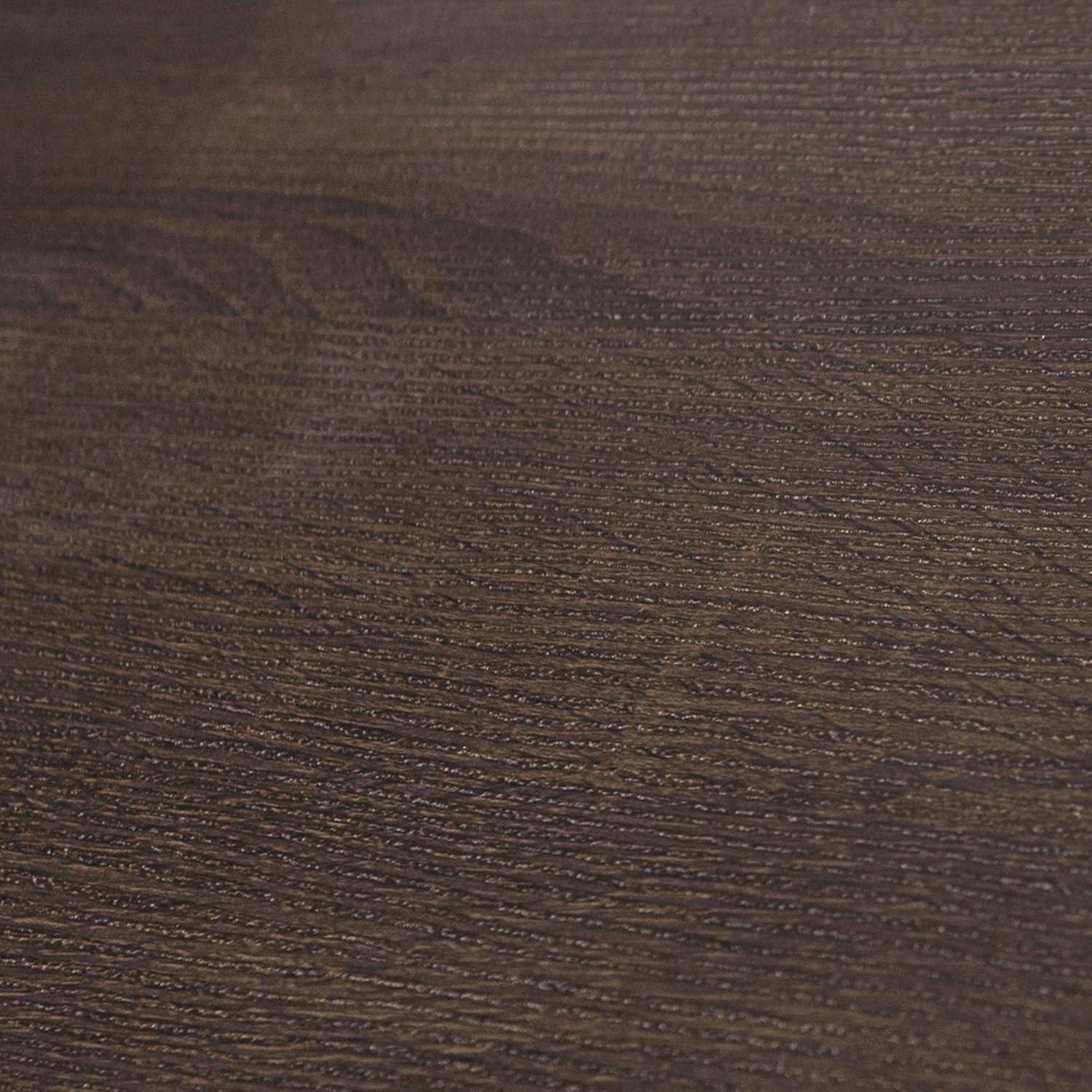 Espresso 58" Highboy Media Stand with Electric Fireplace and Cabinet