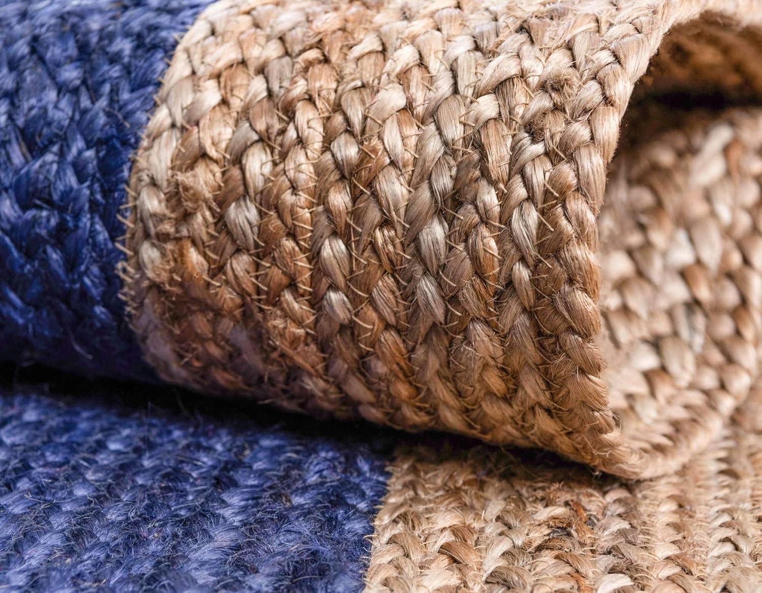 Unique Loom 6' 1 x 9' 0 Goa Braided Jute Rectangle Area Rug