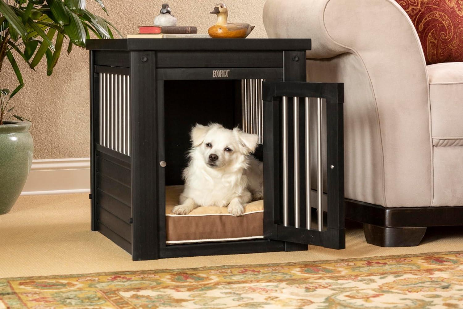 New Age Pet Ecoflex Furniture Style Dog Crate End Table - Espresso Small