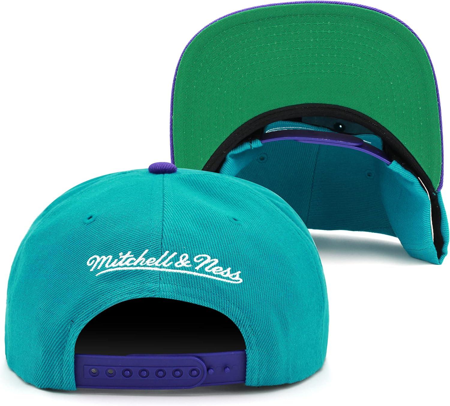 Mitchell & Ness Charlotte Hornets All Star Color Snapback Hat Adjustable Cap HWC - Teal/Purple