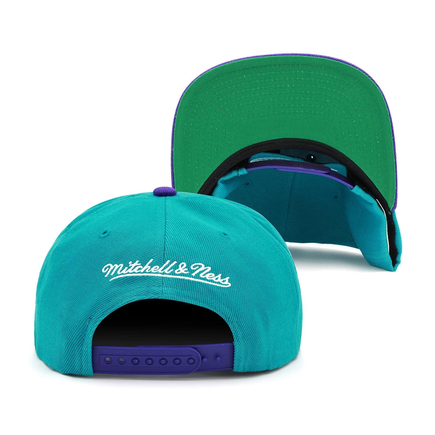 Mitchell & Ness Charlotte Hornets All Star Color Snapback Hat Adjustable Cap HWC - Teal/Purple