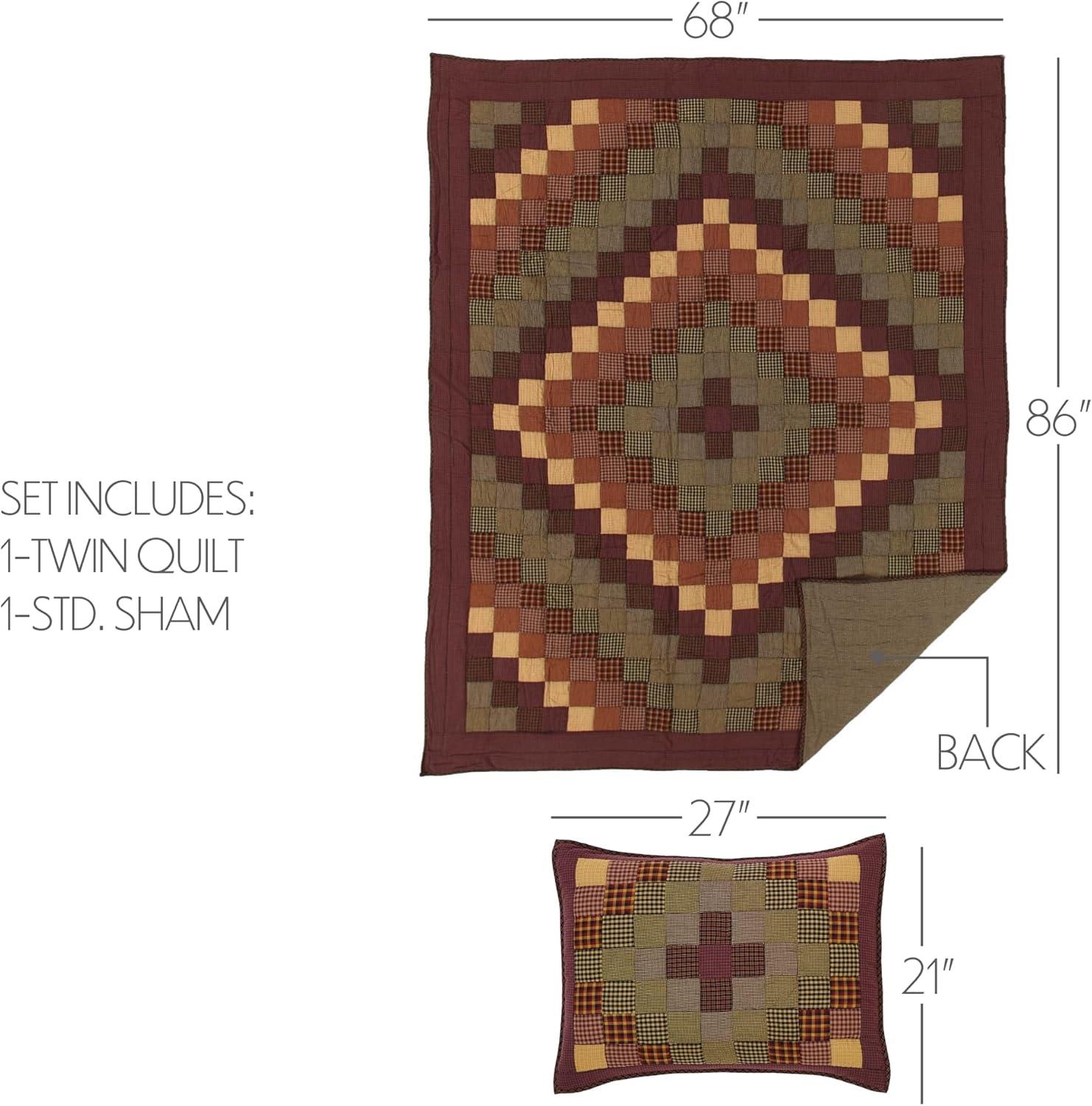 VHC Brands Heritage Farms American Traditional Cotton Patchwork Quilt Set