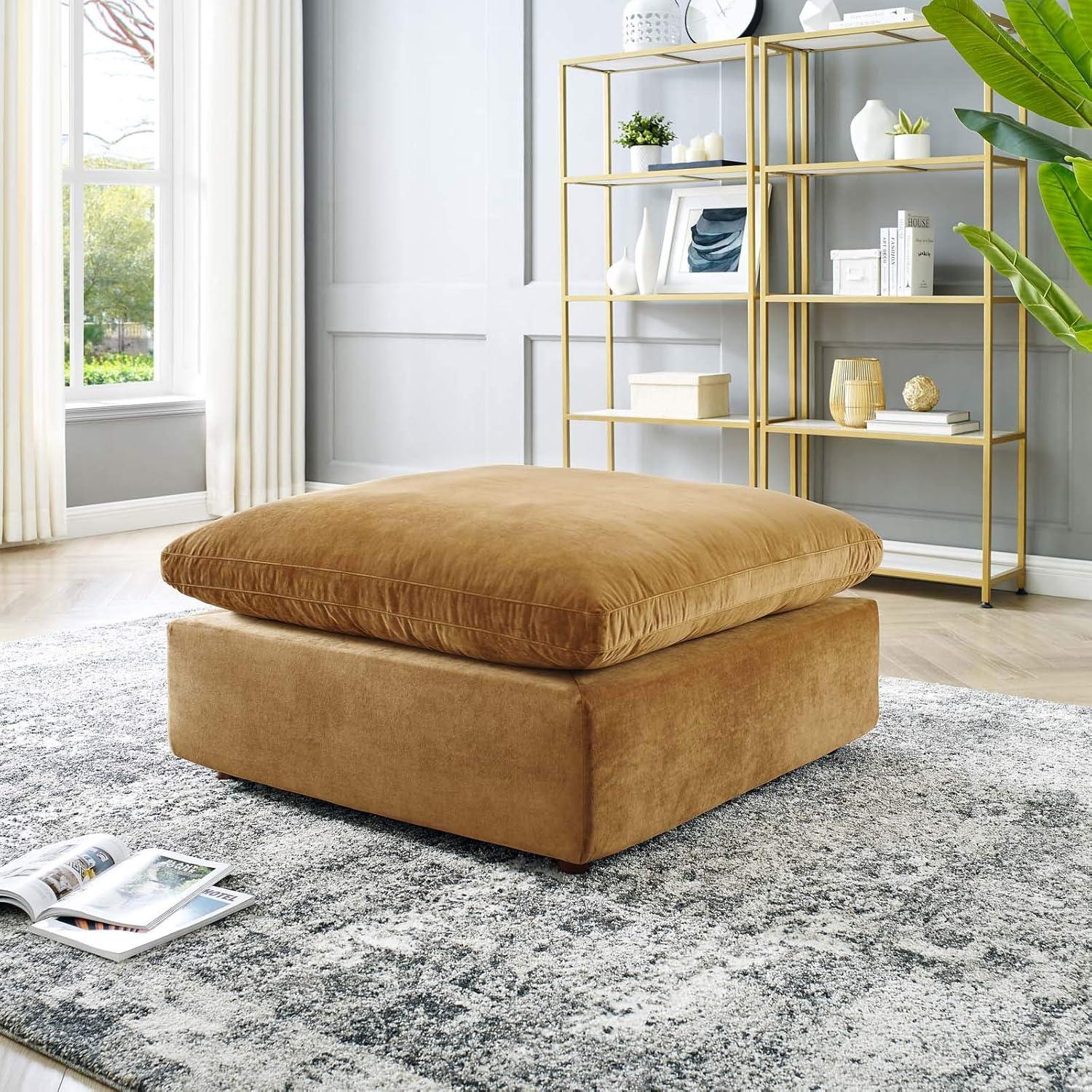 Modway Commix Down Filled Overstuffed Performance Velvet Ottoman