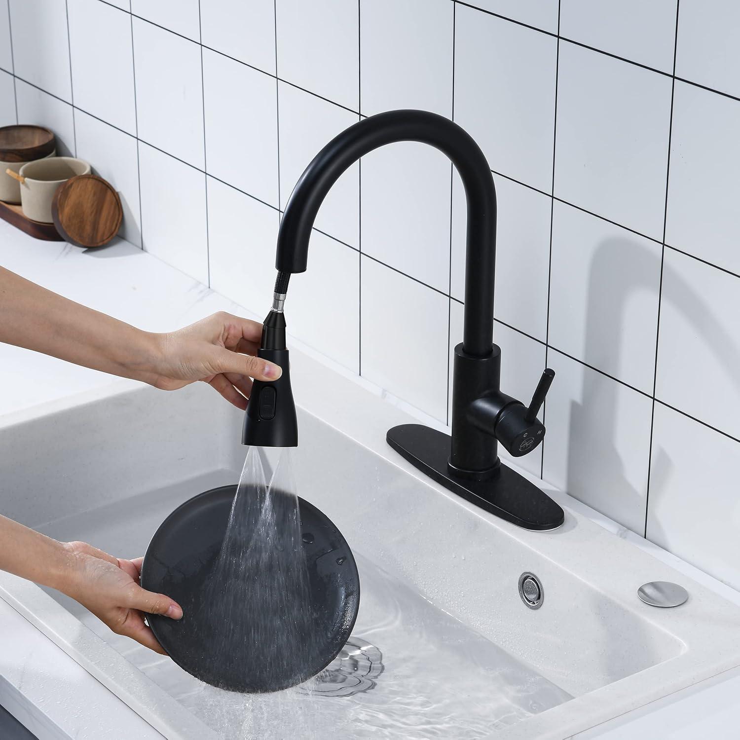 Babevy Pull Down Kitchen Faucet