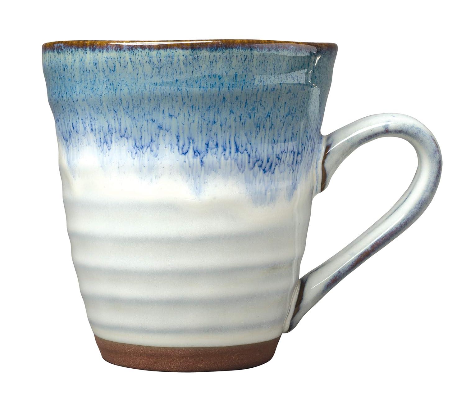 Sango Sango Talia 16-Piece Casual Blue Stoneware Dinnerware Set - Service For 4, Blue/White