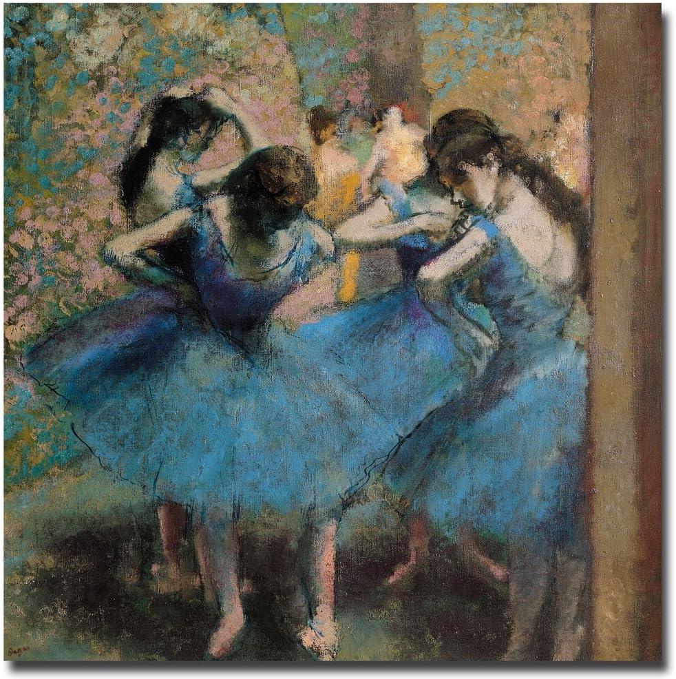 Edgar Degas 'Dancers in Blue 1890' Canvas Art-18x18