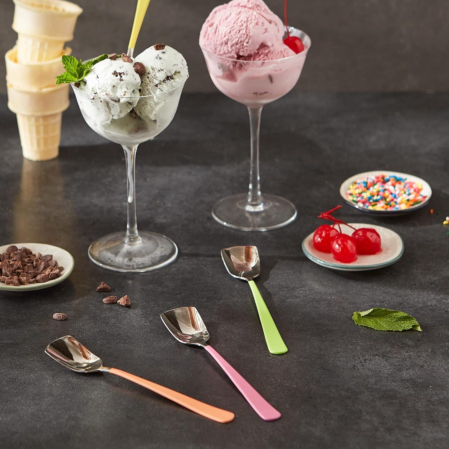 Ice Cream Spoons, Mixed Colors (Set of 4)