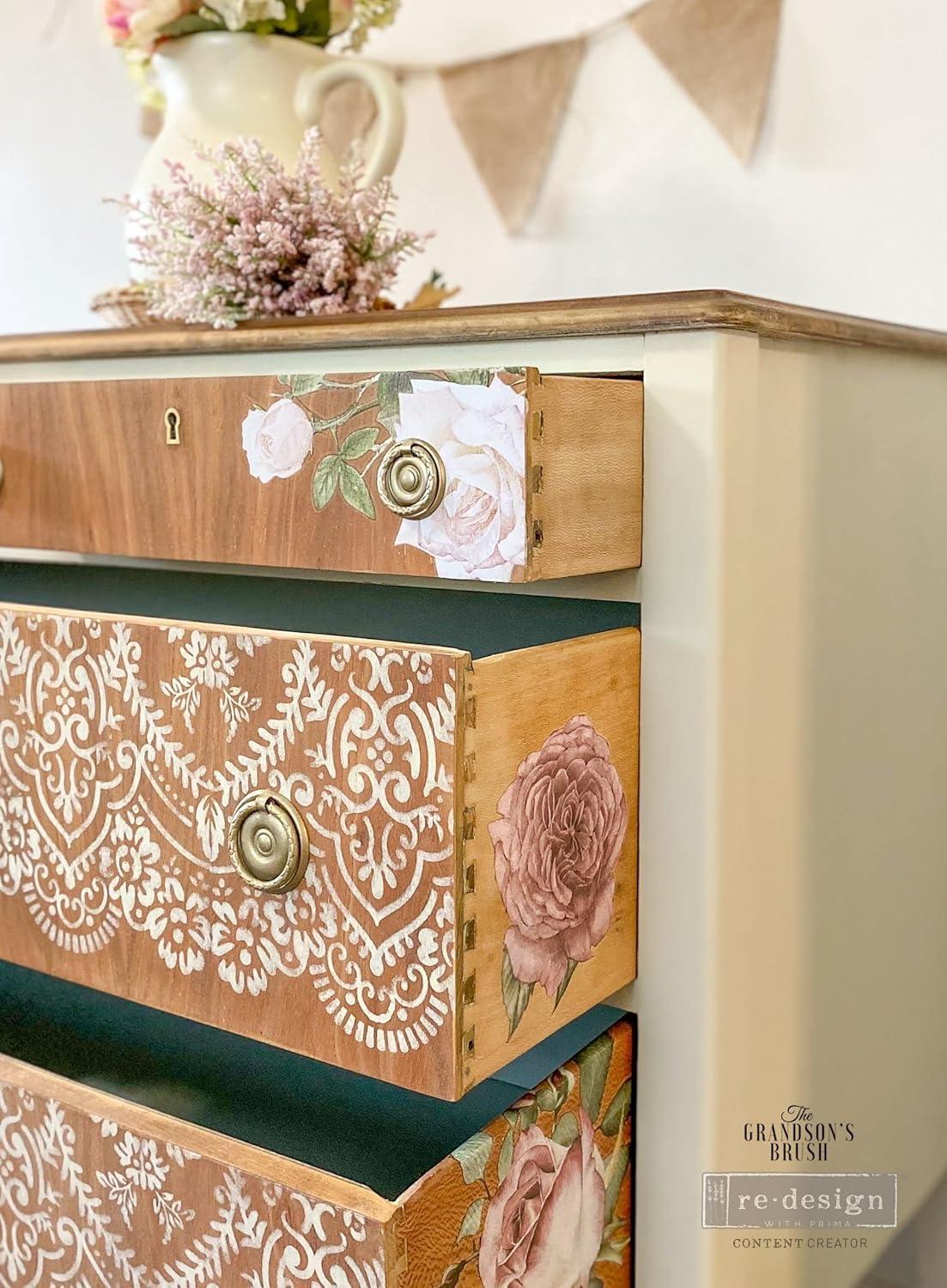 Prima Marketing Re-Design Decor Stencil 9"X13.5"-Elegant Lace