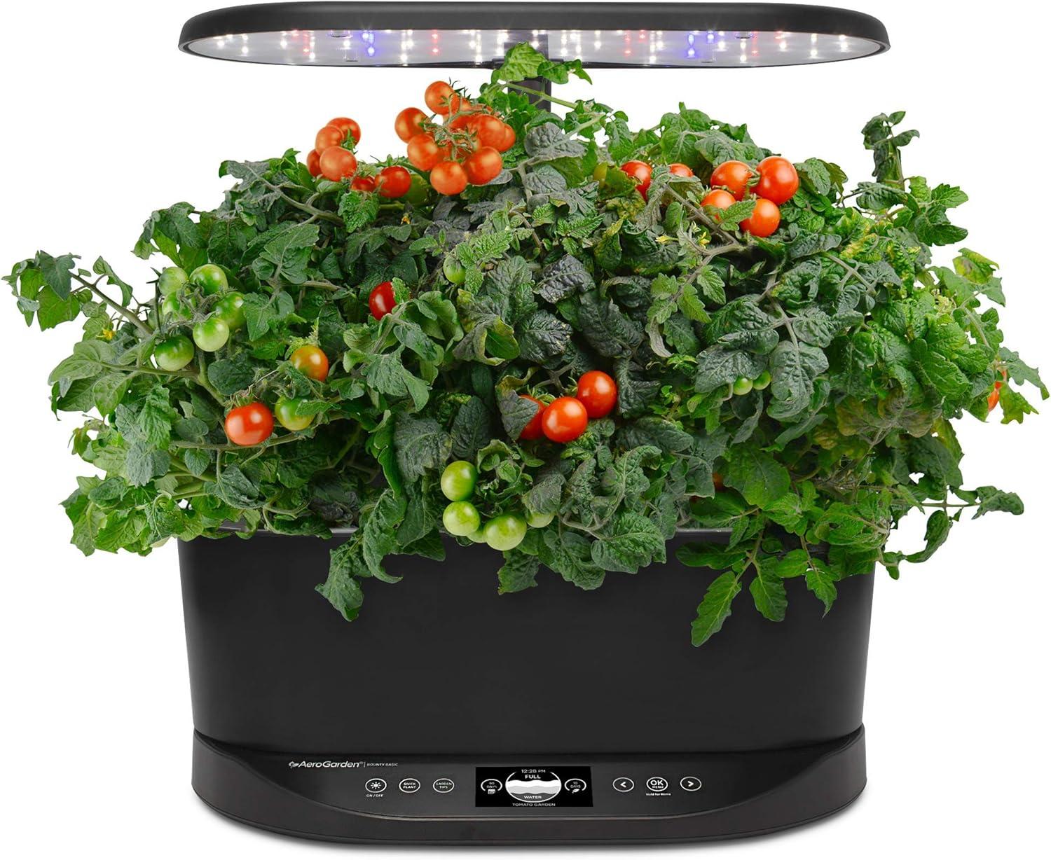 AeroGarden Bounty Basic - Indoor Garden with LED Grow Light, Black