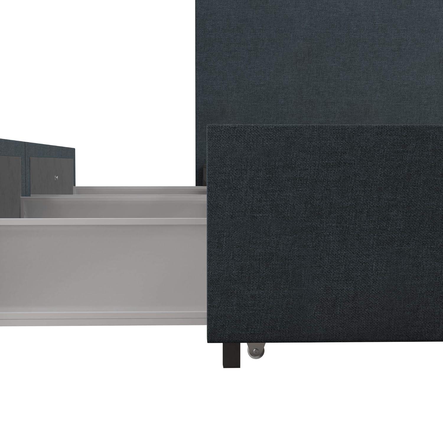 Novogratz Kelly Upholstered Unfinished Platform Storage Bed