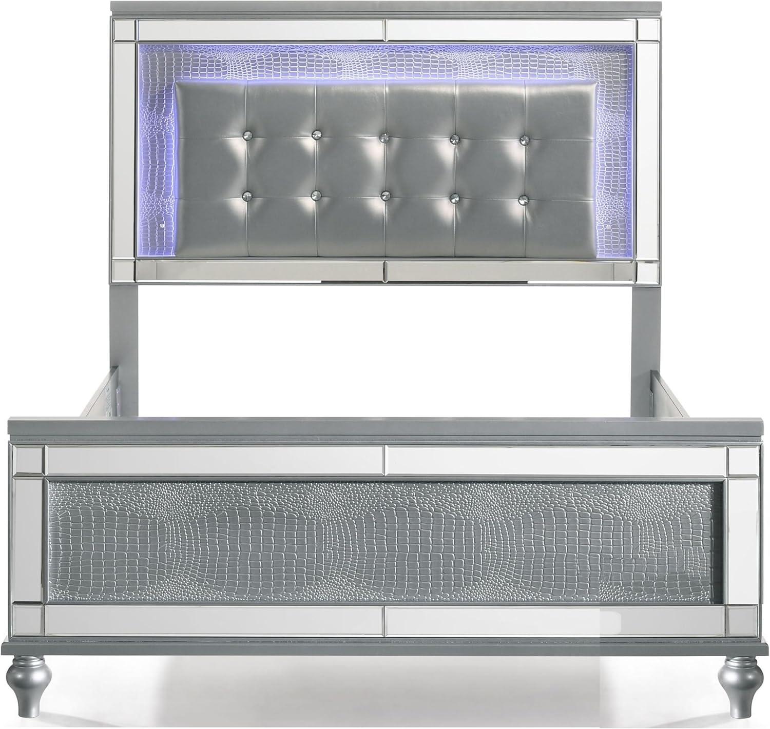 Benjara Lee Upholstered Platform Bed