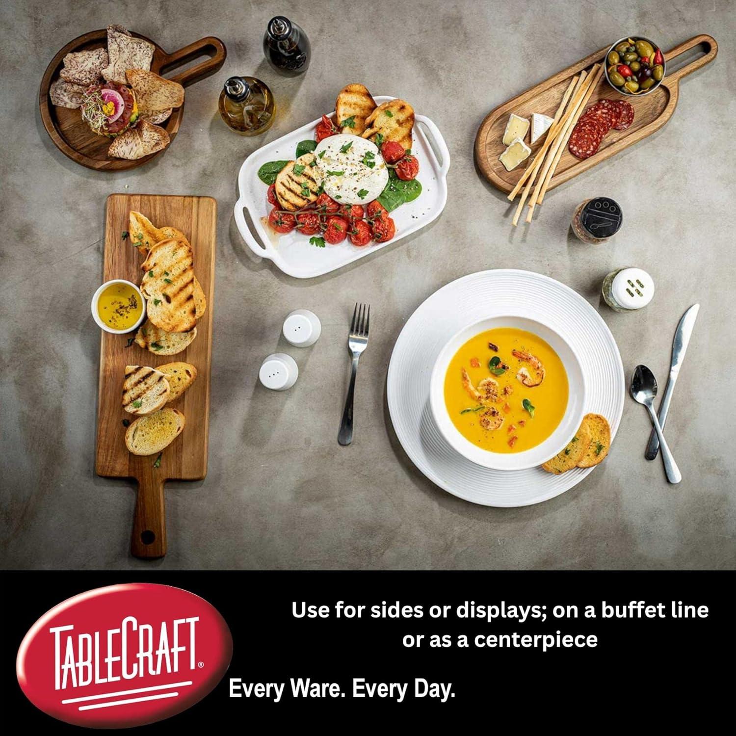 Rectangular Brown Wood Display Serving Board, 22 by 8 Inches