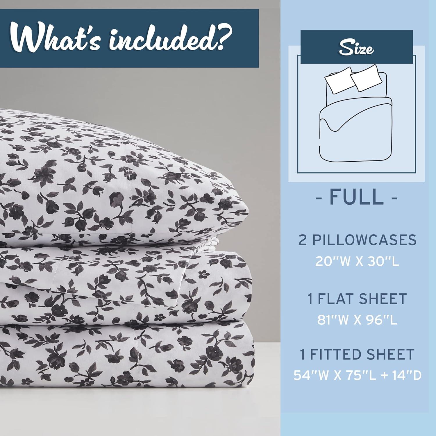 Madison Park Essentials 100% Cotton 200TC Printed Sheet Set
