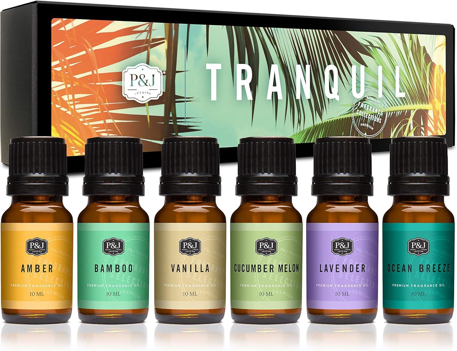 Tranquil Aromatherapy Set of 6 Fragrance Oils - 10ml