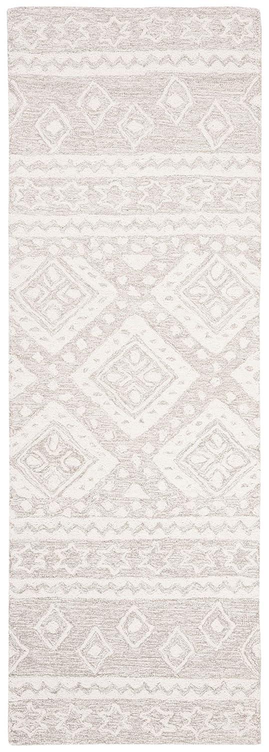 Micro-Loop MLP501 Hand Tufted Indoor Runner Rug - Beige/Ivory - 2'3"x9' - Safavieh
