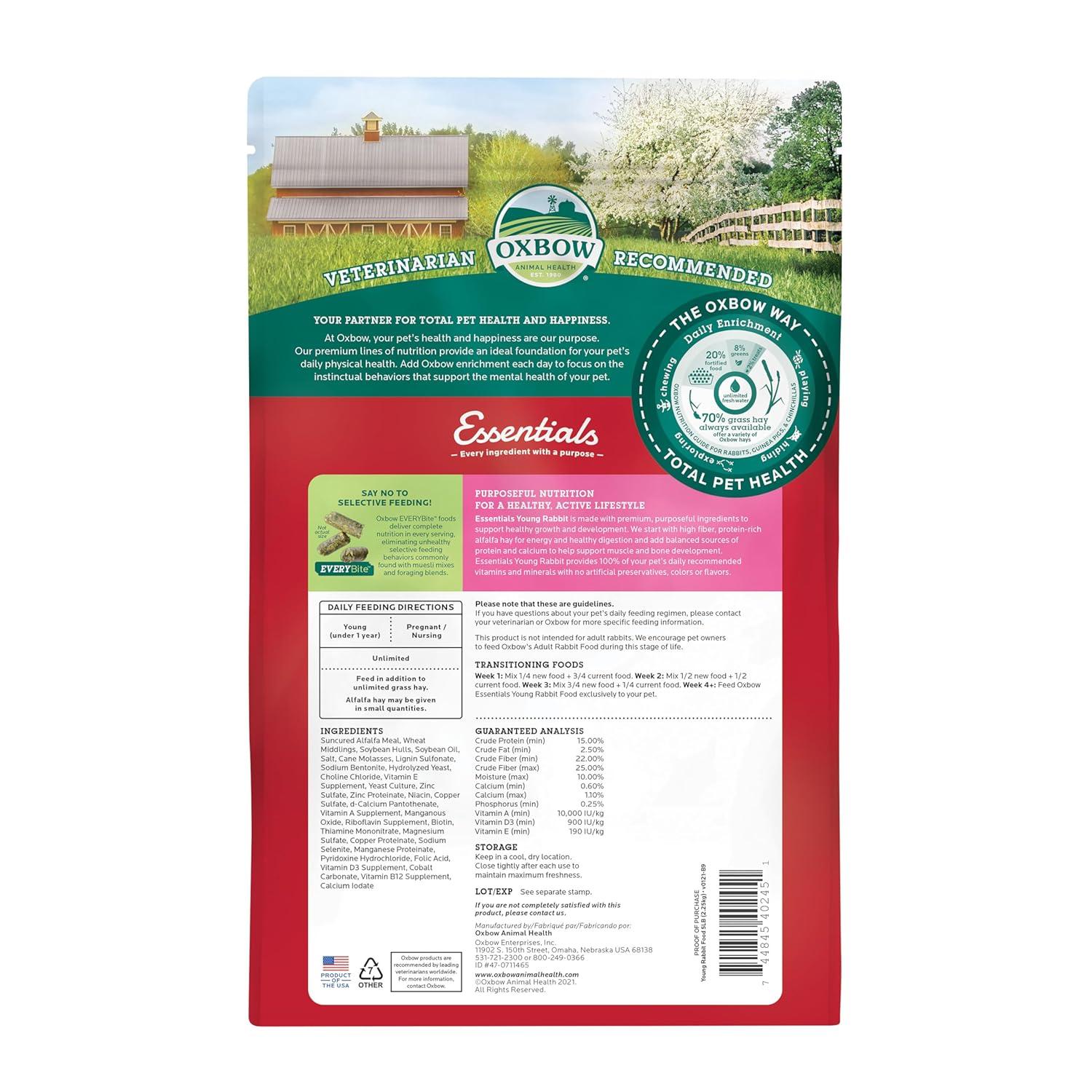 Oxbow Essentials Young Rabbit Food, 5 lbs.