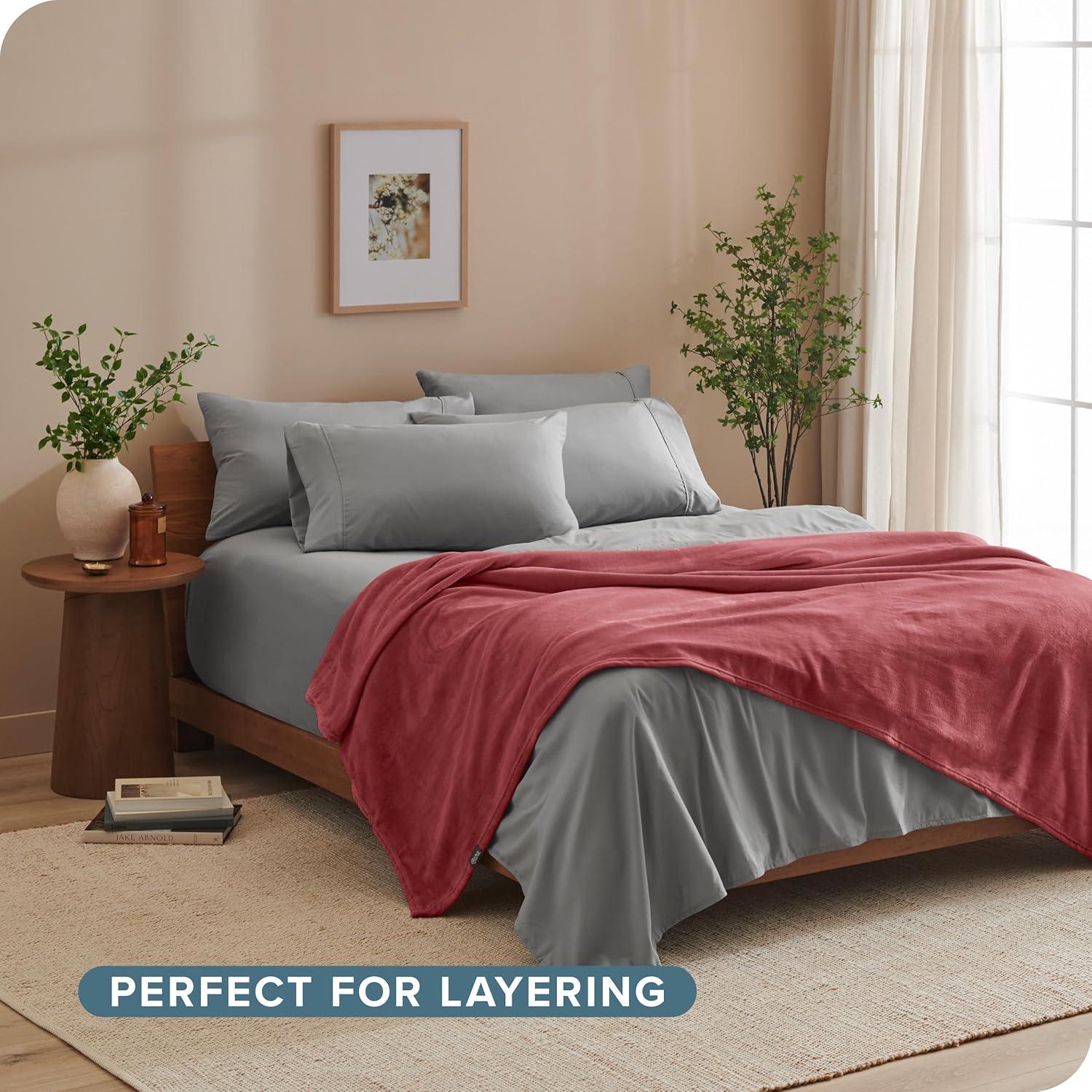 Bare Home Bare Home Microplush Fleece Blanket - Fuzzy, Warm, Bed/Throw Blanket