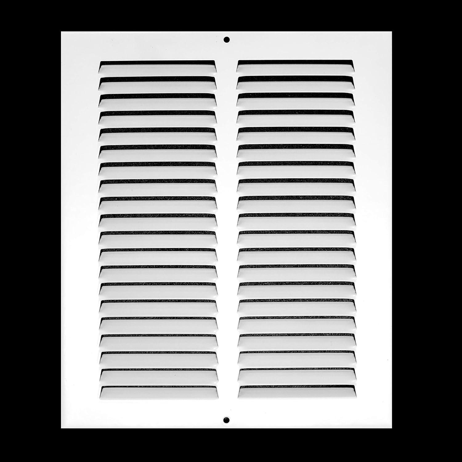 [2 Pack] Fits 8x10 Duct Opening | Steel Return Air Grille by Handua | Vent Cover Grill for Sidewall and Ceiling | White | HVAC Cold Air Intake Grille | Outer Dimensions: 9.75"W X 11.75"