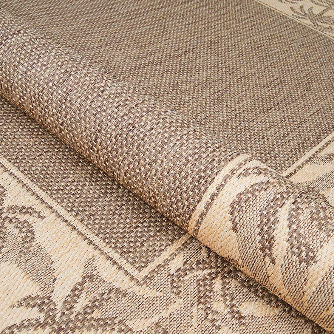 Couristan 5.75' x 9' Beige Island-Inspired Rectangular Area Throw Rug
