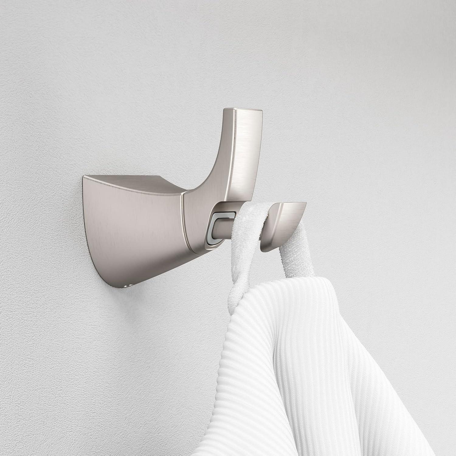 Karci Brushed Nickel Single Wall-Mounted Towel Hook